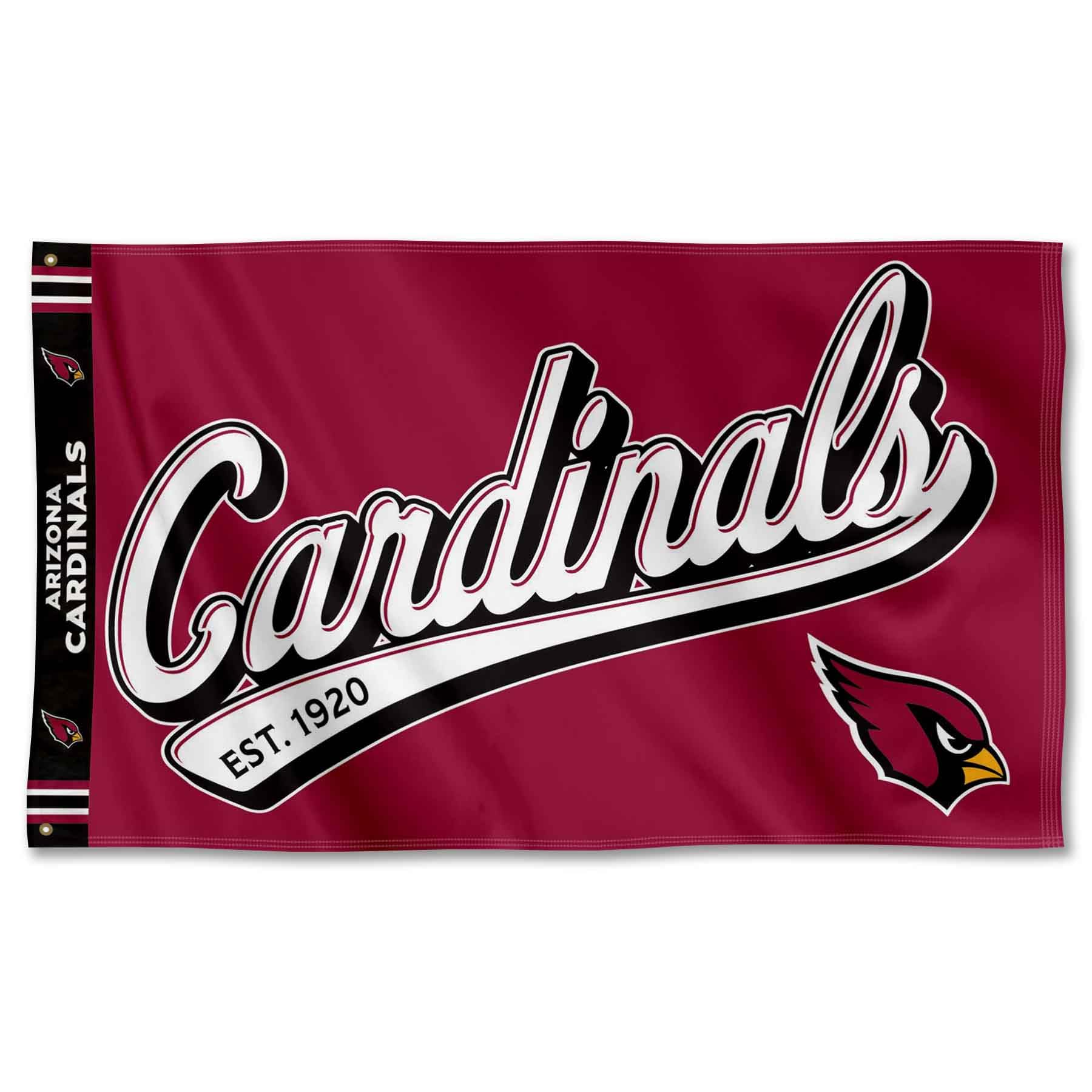 WinCraft Arizona Cardinals Script Logo Premium Flag - Sports Collectibles, Sports Memorabilia, Sports Fan Shop, Sports Gifts