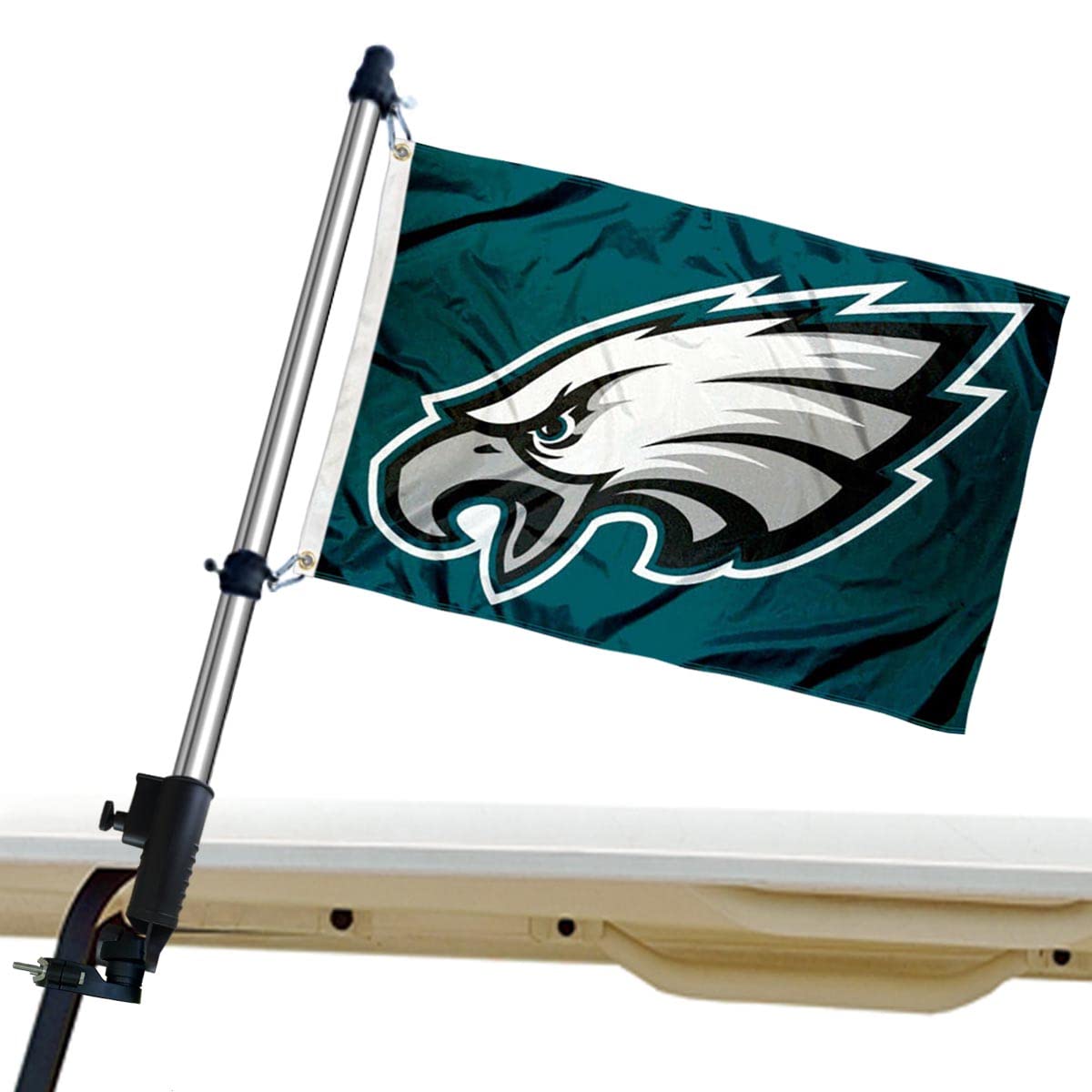 WinCraft Philadelphia Eagles Golf Cart Flag Pole and Holder Mounting Bracket - Sports Collectibles, Sports Memorabilia, Sports Fan Shop, Sports Gifts