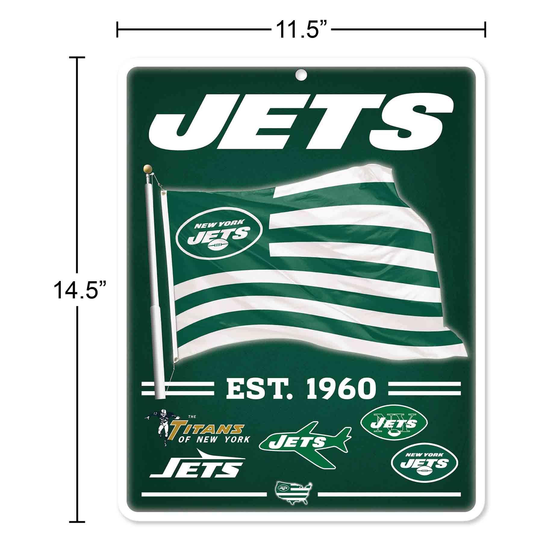 WinCraft New York Jets Americana Banner Flag Sign - Sports Collectibles, Sports Memorabilia, Sports Fan Shop, Sports Gifts