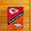 WinCraft House Divided Chiefs and Broncos Double Sided Garden Flag - Sports Collectibles, Sports Memorabilia, Sports Fan Shop, Sports Gifts