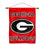 University of Georgia House Flag and Wood Banner Pole Set - Sports Collectibles, Sports Memorabilia, Sports Fan Shop, Sports Gifts