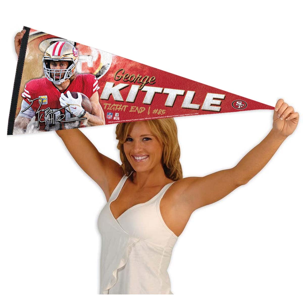 WinCraft San Francisco 49ers Kittle Pennant Banner Flag - Sports Collectibles, Sports Memorabilia, Sports Fan Shop, Sports Gifts
