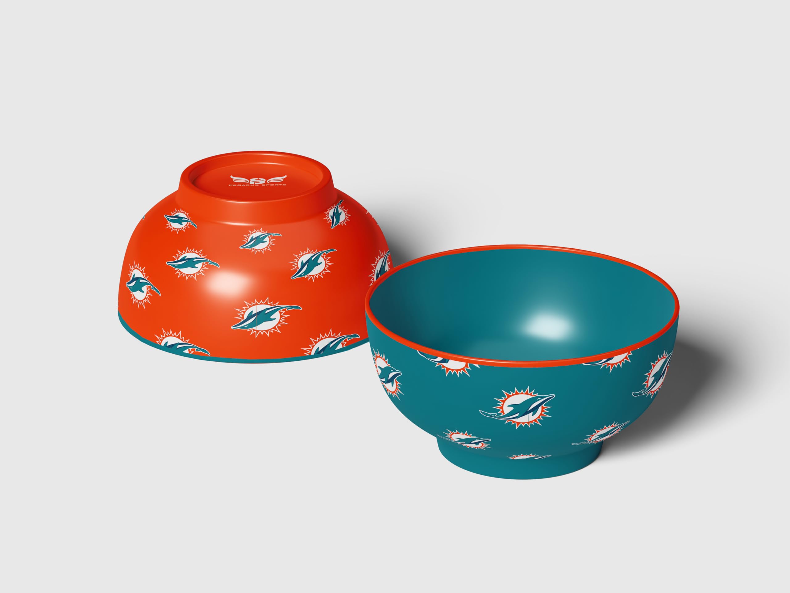Pegasus Sports NFL Miami Dolphins Home and Away 2 Pack Serving Bowls - Sports Gifts, Sports Memorabilia, Sports Collectibles, Fan Shop