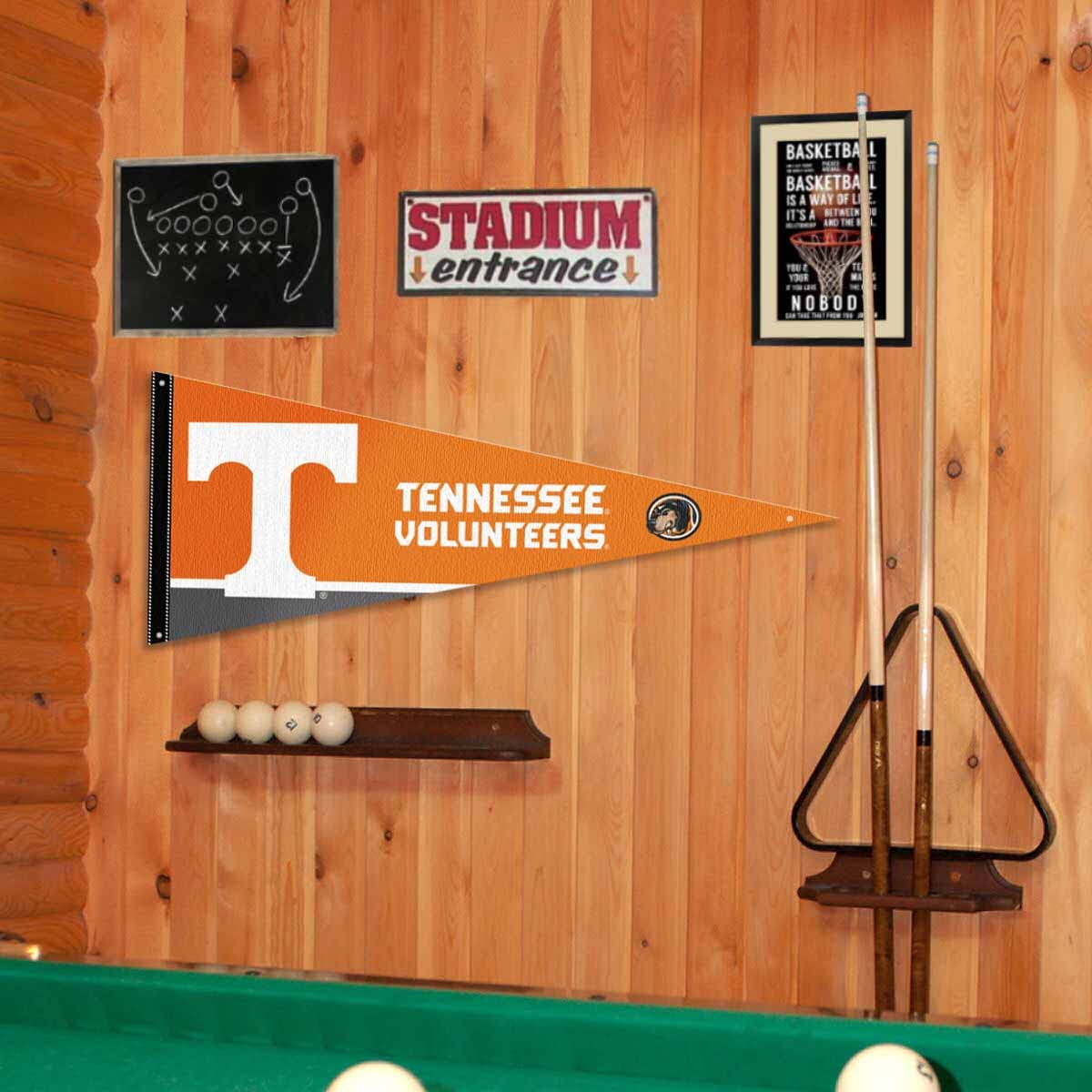 College Flags & Banners Co. Tennessee Volunteers Pennant Flag and Wall Tack Mount Pads - Sports Collectibles, Sports Memorabilia, Sports Fan Shop, Sports Gifts