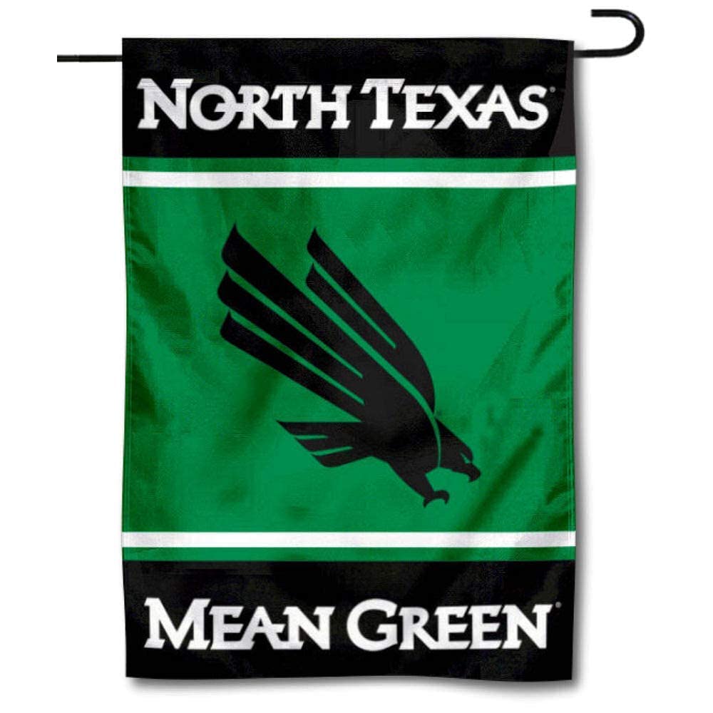 College Flags & Banners Co. North Texas Mean Green Garden Flag and USA Stand Pole Holder Set - Sports Collectibles, Sports Memorabilia, Sports Fan Shop, Sports Gifts