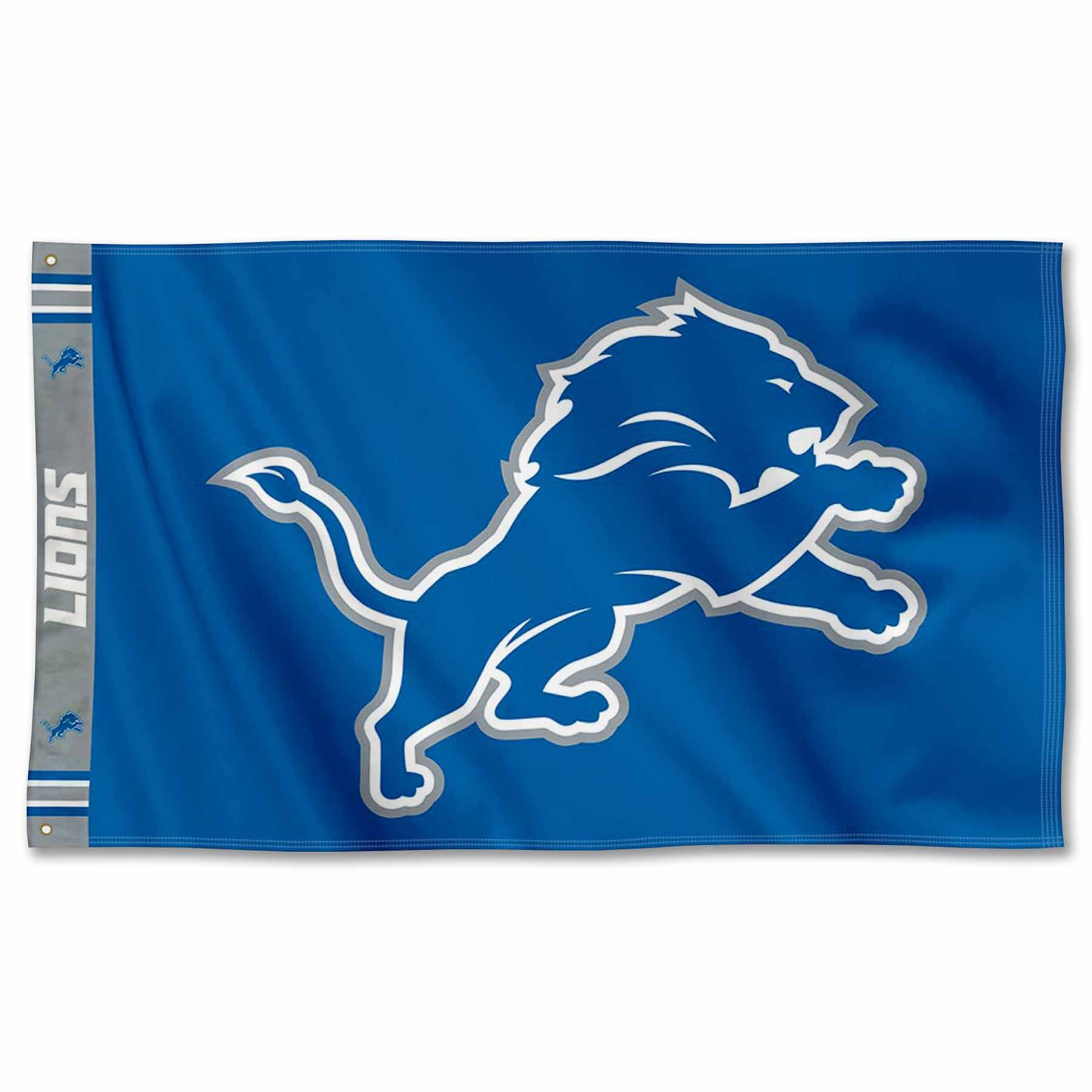 WinCraft Detroit Lions Printed Header 3x5 Foot Banner Flag - Sports Collectibles, Sports Memorabilia, Sports Fan Shop, Sports Gifts