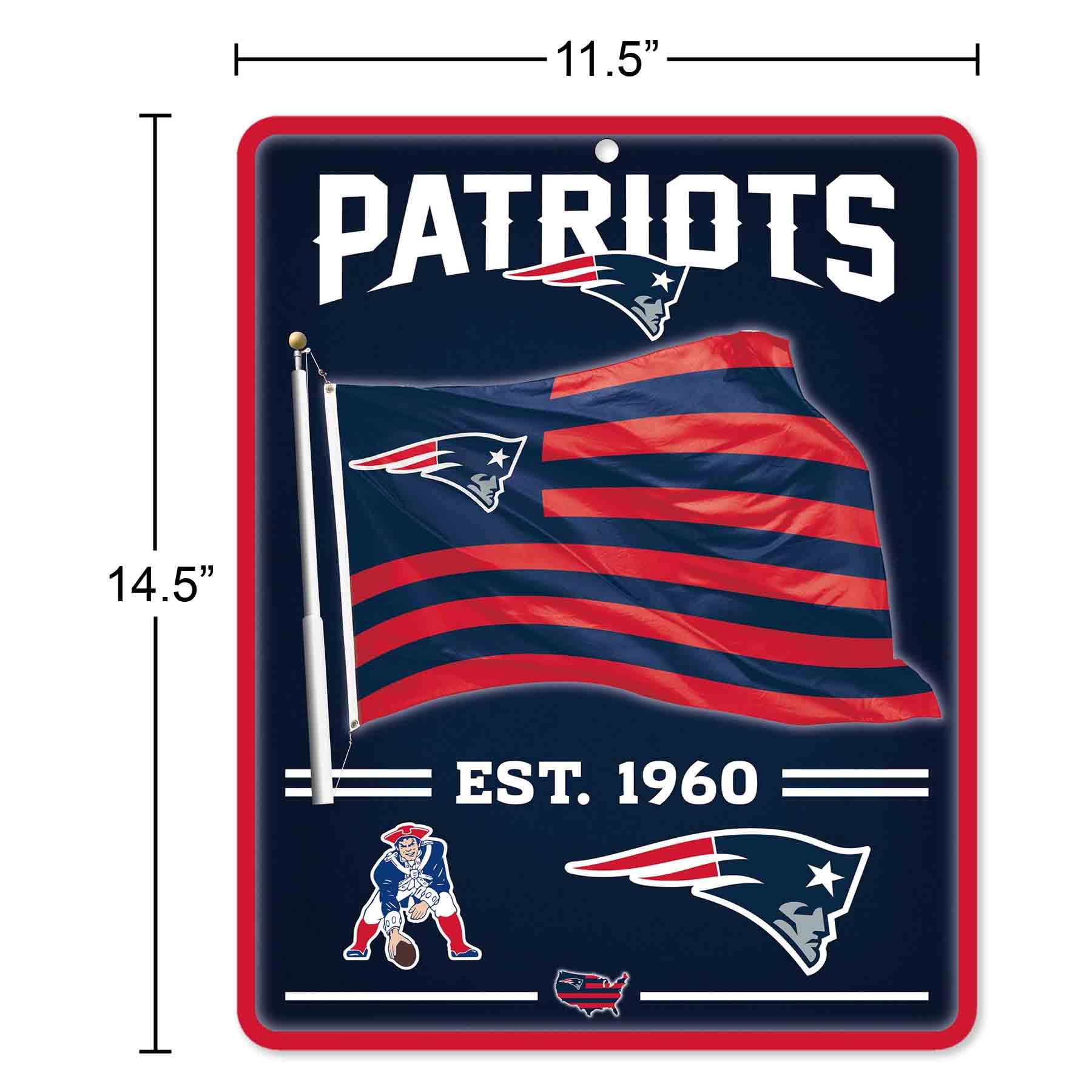 WinCraft New England Patriots Americana Banner Flag Sign - Sports Collectibles, Sports Memorabilia, Sports Fan Shop, Sports Gifts