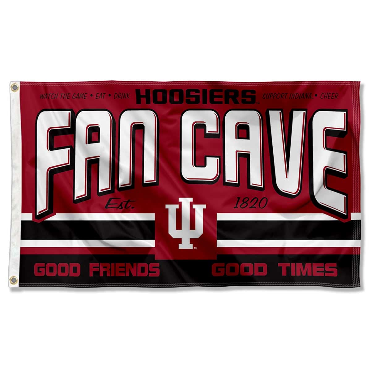 Indiana Hoosiers Fan Man Cave Banner Flag - Sports Collectibles, Sports Memorabilia, Sports Fan Shop, Sports Gifts