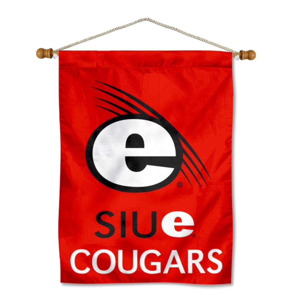 College Flags & Banners Co. SIU Edwardsville Banner Flag and Wood Banner Pole Set - Sports Collectibles, Sports Memorabilia, Sports Fan Shop, Sports Gifts