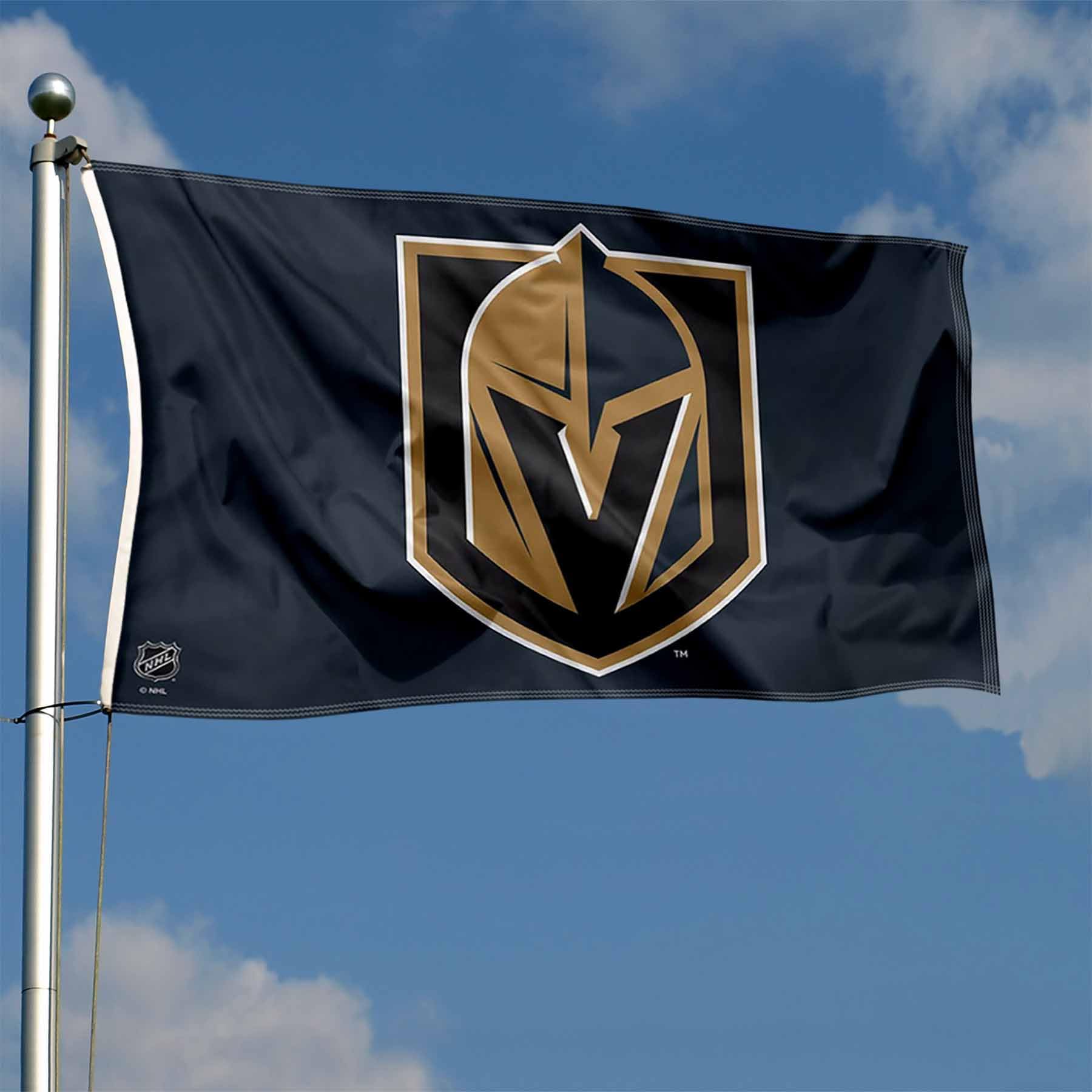 WinCraft Vegas Golden Knights Primary Logo Banner Flag - Sports Collectibles, Sports Memorabilia, Sports Fan Shop, Sports Gifts