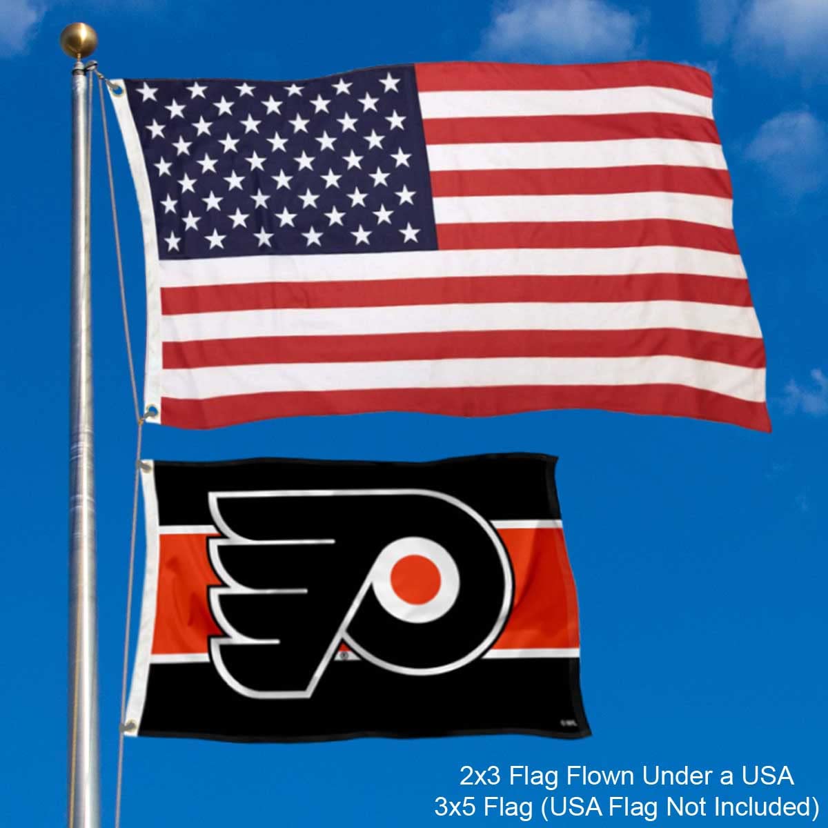 WinCraft Philadelphia Flyers Small 2x3 Foot Banner Flag - Sports Collectibles, Sports Memorabilia, Sports Fan Shop, Sports Gifts