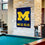 College Flags & Banners Co. Michigan Wolverines Go Blue House Flag and Wood Banner Pole Set - Sports Collectibles, Sports Memorabilia, Sports Fan Shop, Sports Gifts