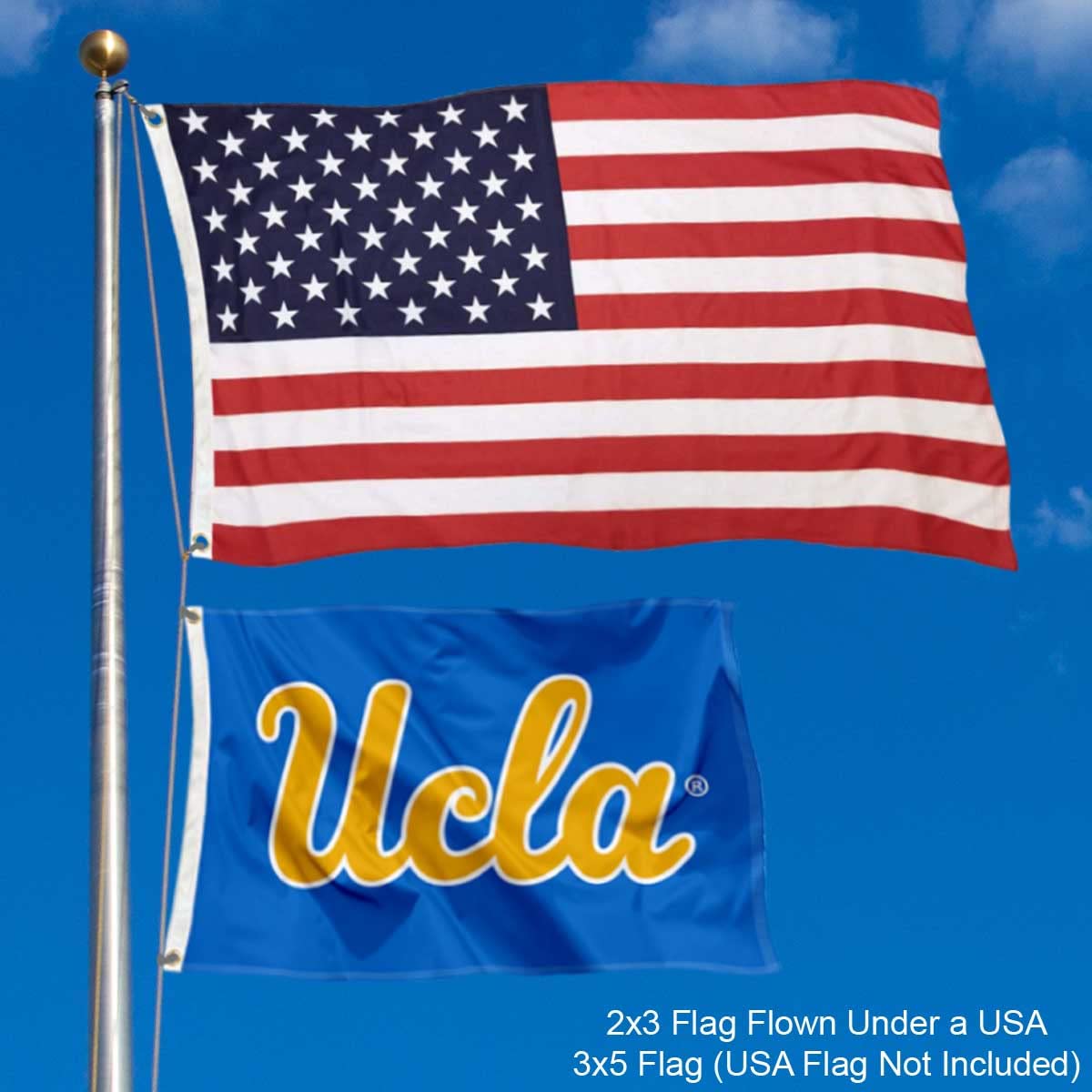College Flags & Banners Co. Bruins Small 2x3 Foot Flag - Sports Collectibles, Sports Memorabilia, Sports Fan Shop, Sports Gifts