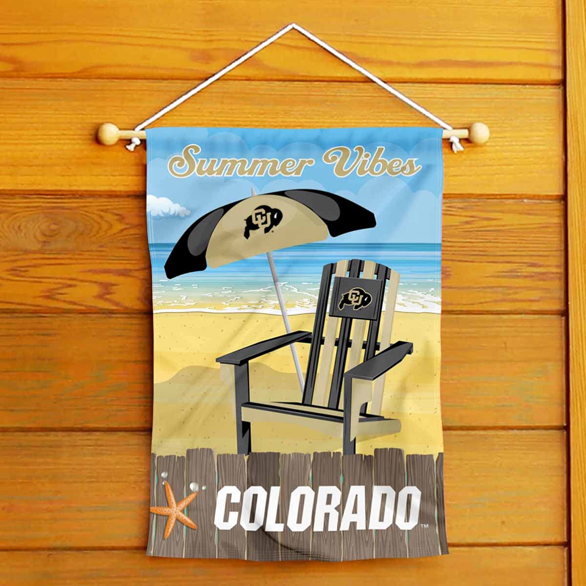 College Flags & Banners Co. Colorado Buffaloes Summer Season Vibes Double Sided Garden Yard Flag - Sports Collectibles, Sports Memorabilia, Sports Fan Shop, Sports Gifts