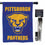 College Flags & Banners Co. Pittsburgh Panthers Logo Double Sided House Flag with Flag Pole Set - Sports Collectibles, Sports Memorabilia, Sports Fan Shop, Sports Gifts