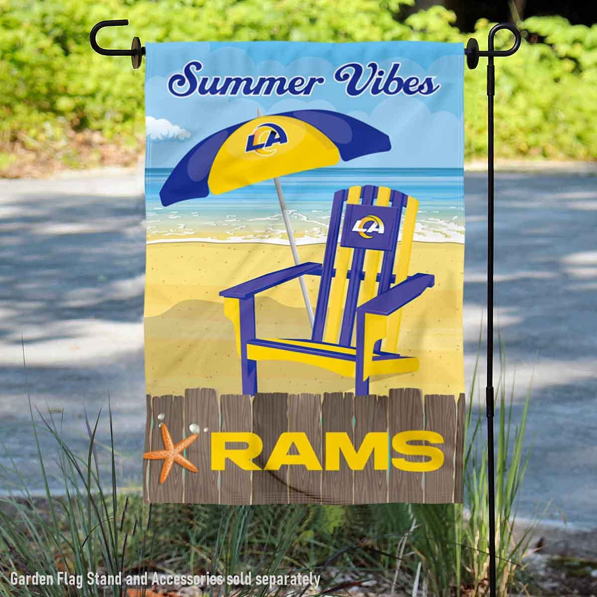 WinCraft Los Angeles Rams Summer Decorative Seasonal Garden Flag Double Sided Banner - Sports Collectibles, Sports Memorabilia, Sports Fan Shop, Sports Gifts