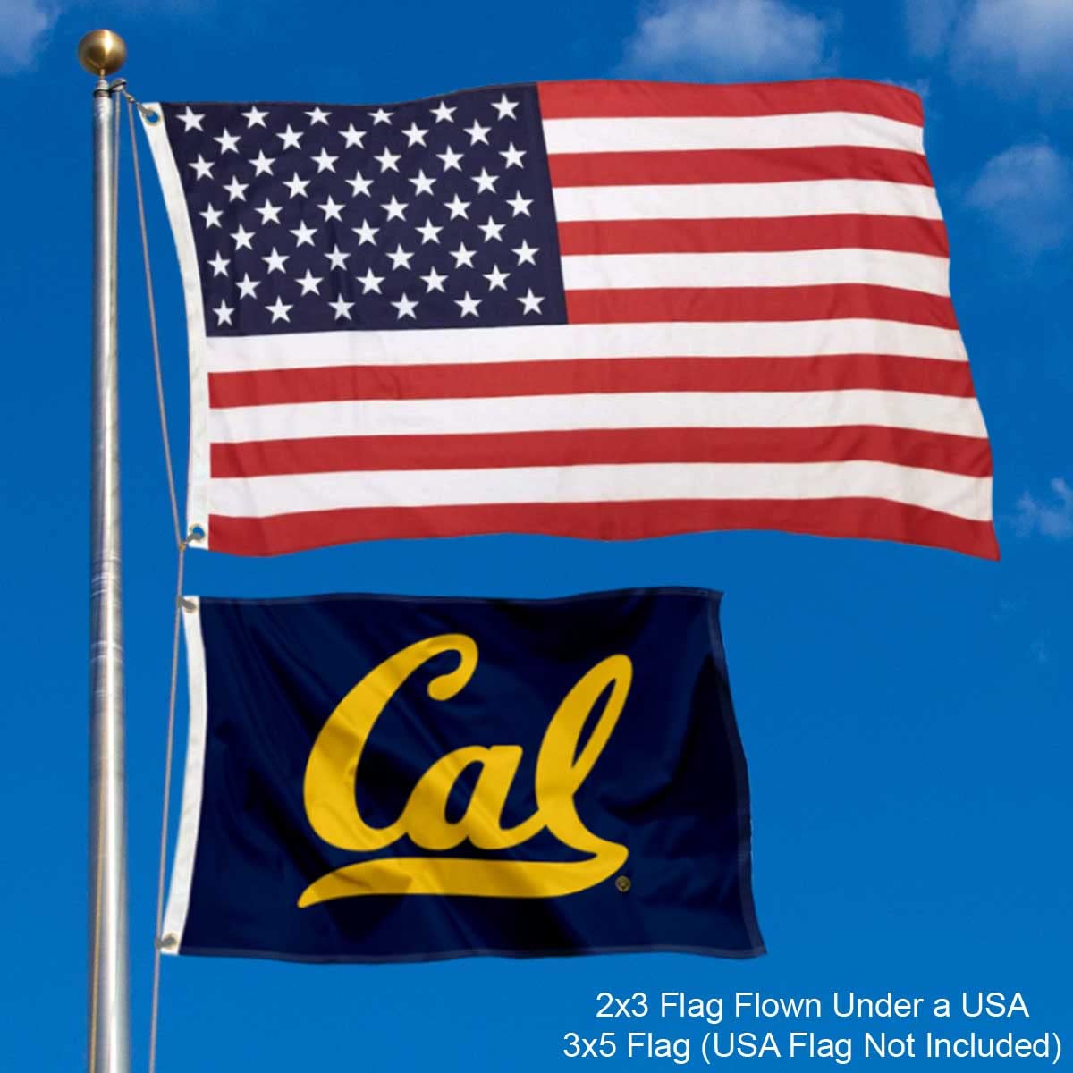 Cal Berkeley Golden Bears Small 2x3 Foot Flag - Sports Collectibles, Sports Memorabilia, Sports Fan Shop, Sports Gifts