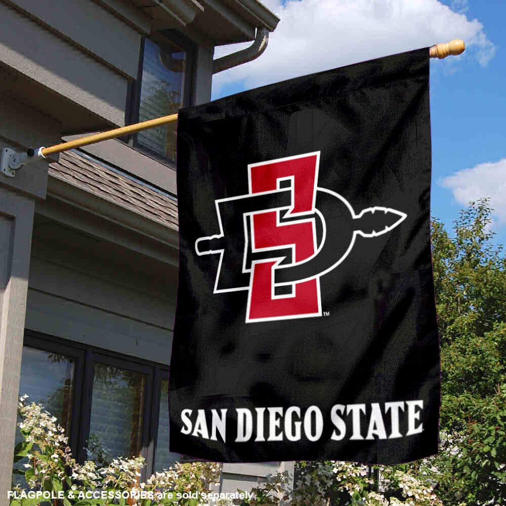San Diego State Aztecs House Flag Banner - Sports Collectibles, Sports Memorabilia, Sports Fan Shop, Sports Gifts