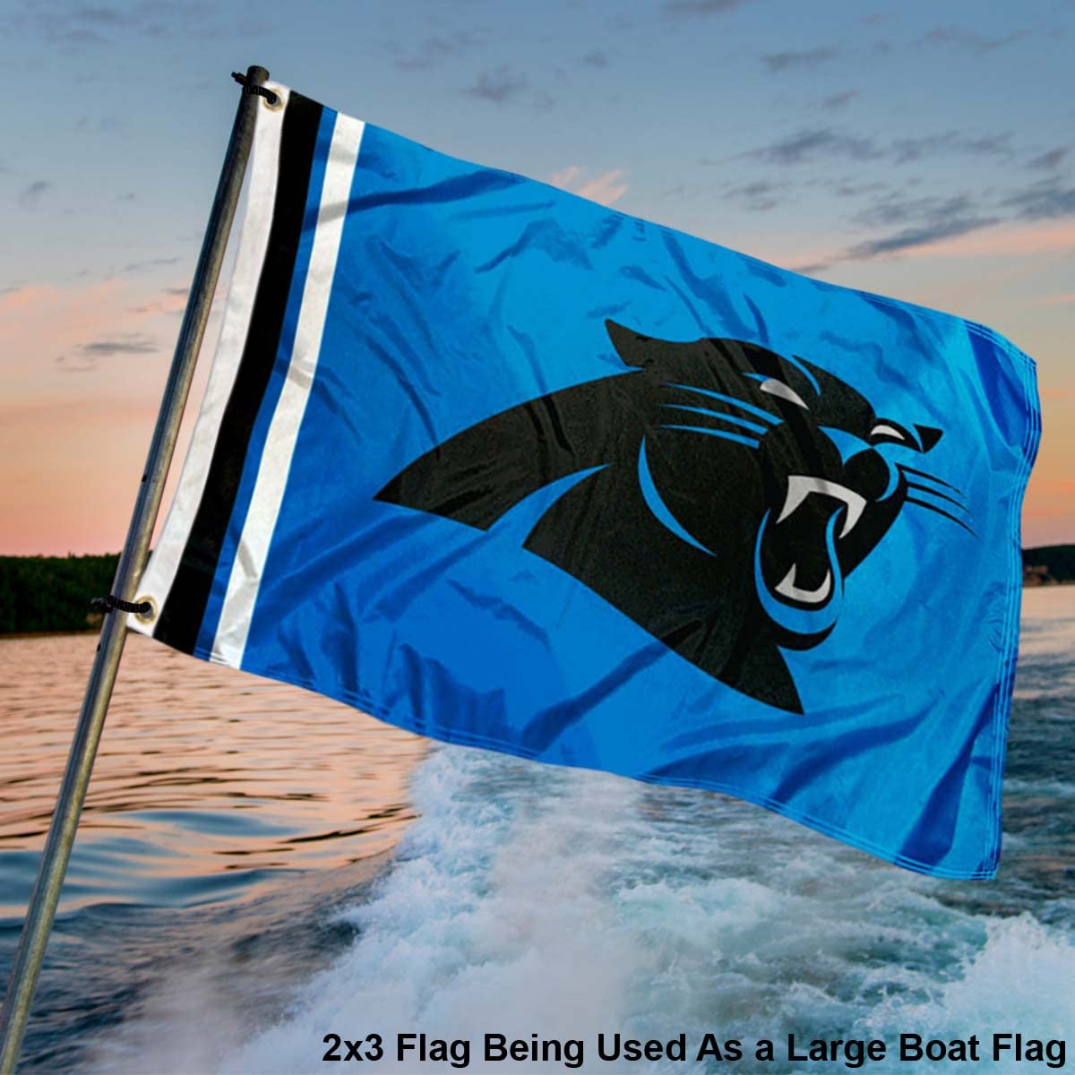 WinCraft Carolina Panthers 2x3 Feet Flag - Sports Collectibles, Sports Memorabilia, Sports Fan Shop, Sports Gifts