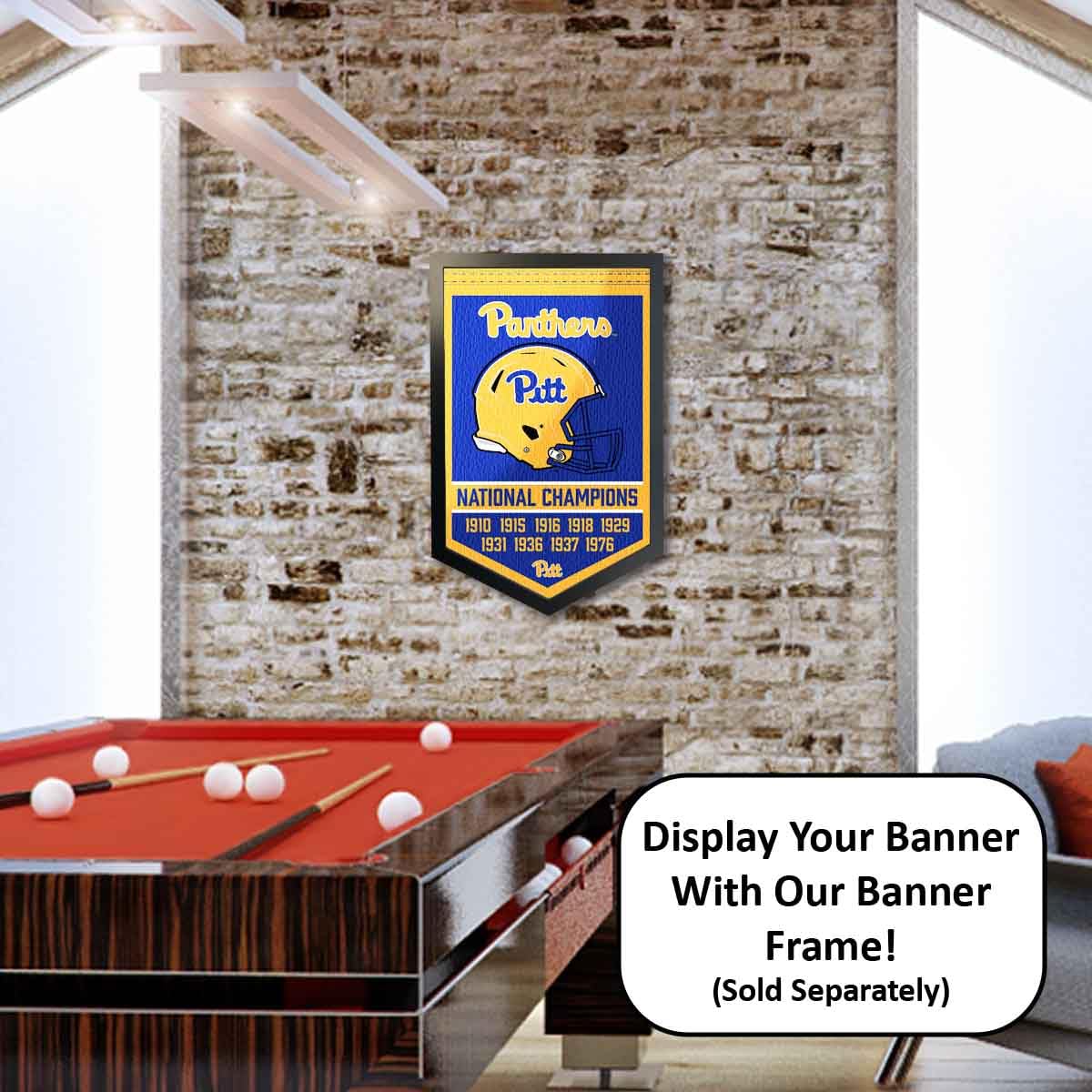 Pittsburgh Panthers Football National Champions Banner - Sports Collectibles, Sports Memorabilia, Sports Fan Shop, Sports Gifts