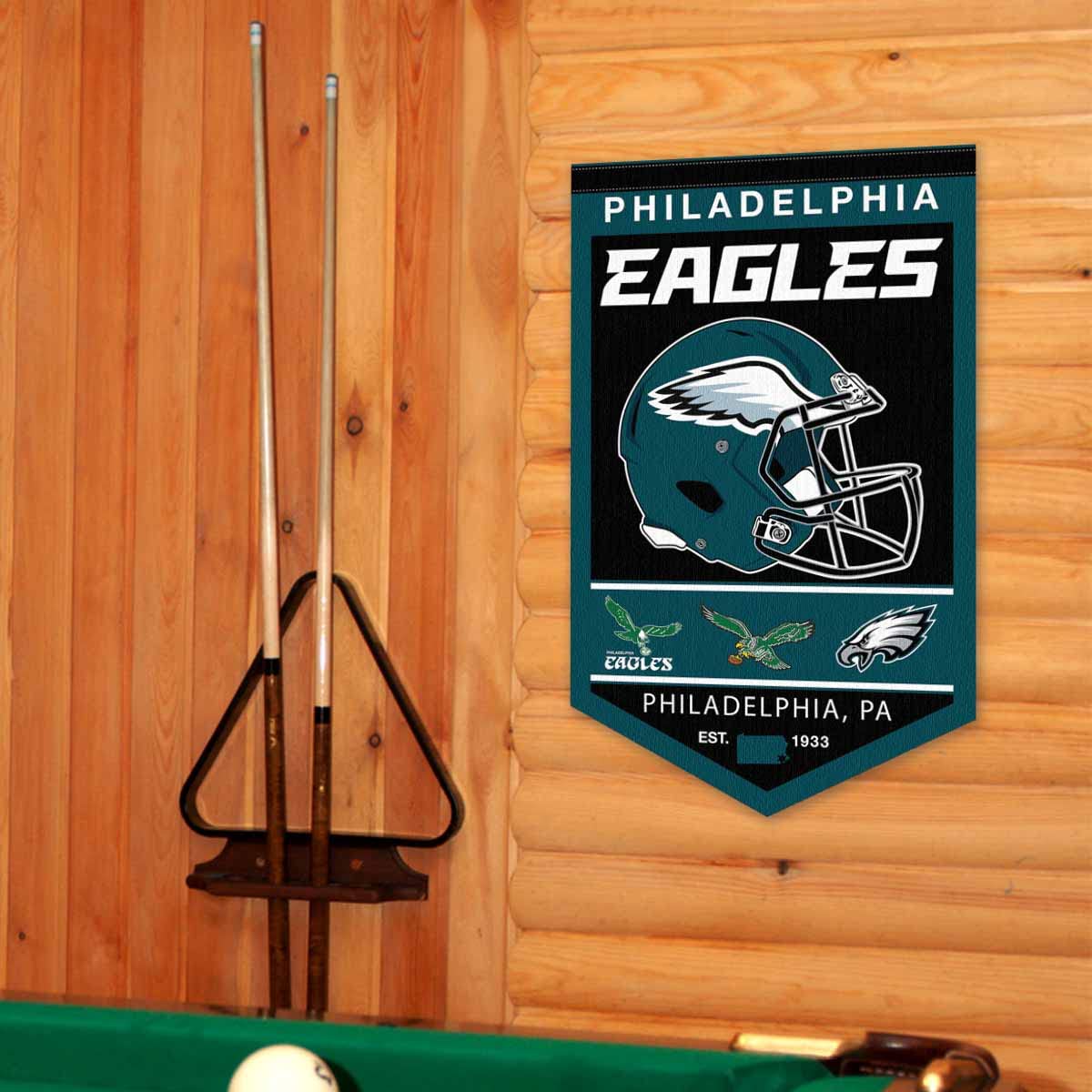 WinCraft Philadelphia Eagles Heritage History Banner Pennant - Sports Collectibles, Sports Memorabilia, Sports Fan Shop, Sports Gifts