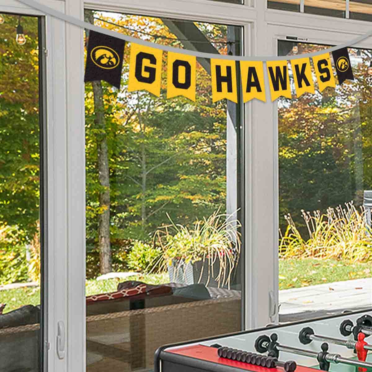 Iowa Hawkeyes Banner String Pennant Flags - Sports Collectibles, Sports Memorabilia, Sports Fan Shop, Sports Gifts