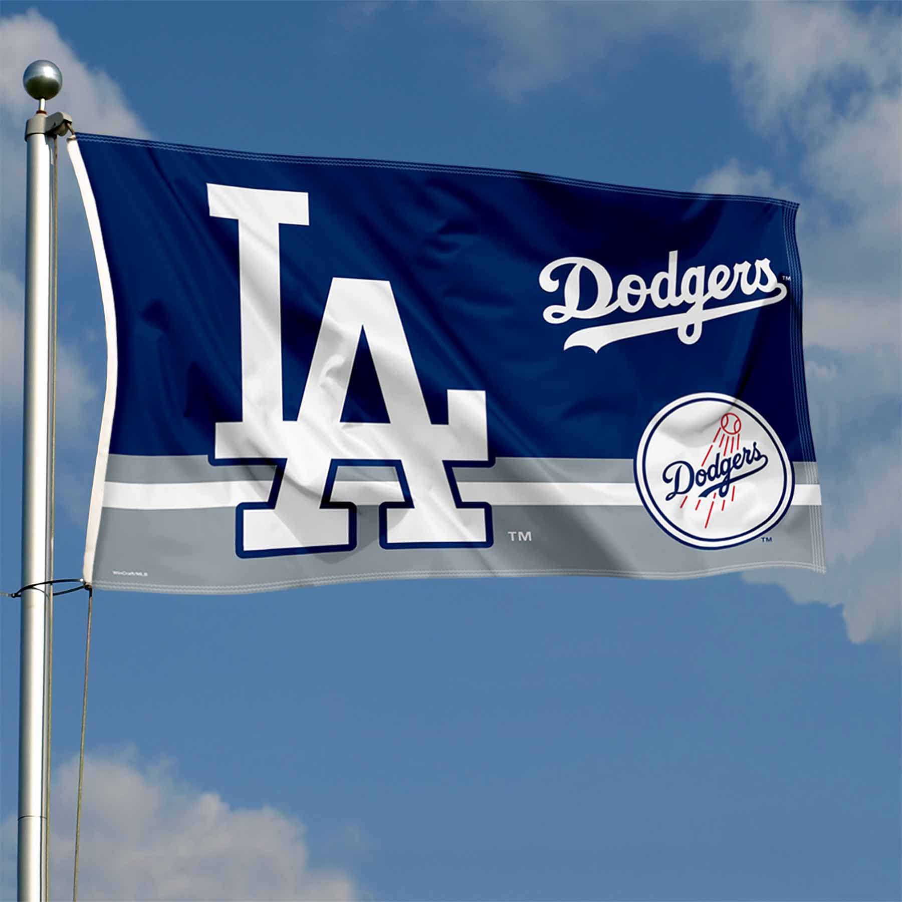 WinCraft Los Angeles Dodgers Logo Insignia 3x5 Foot Grommet Banner Flag - Sports Collectibles, Sports Memorabilia, Sports Fan Shop, Sports Gifts