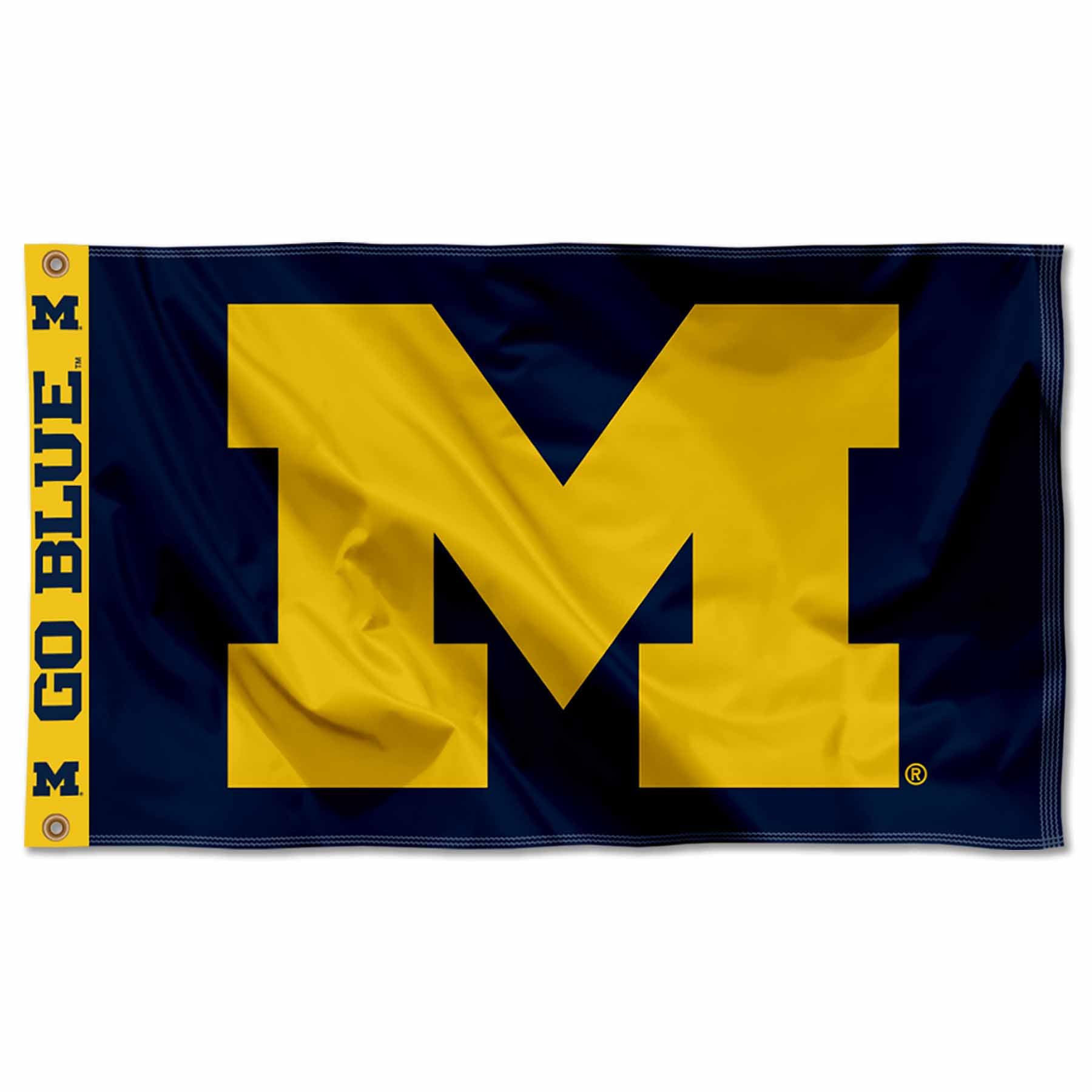 College Flags & Banners Co. Michigan Team University Wolverines Printed Header 3x5 Foot Banner Flag - Sports Collectibles, Sports Memorabilia, Sports Fan Shop, Sports Gifts
