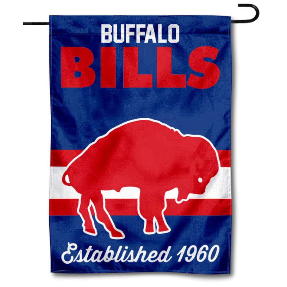 WinCraft Buffalo Bills Throwback Retro Vintage Double Sided Garden Flag - Sports Collectibles, Sports Memorabilia, Sports Fan Shop, Sports Gifts