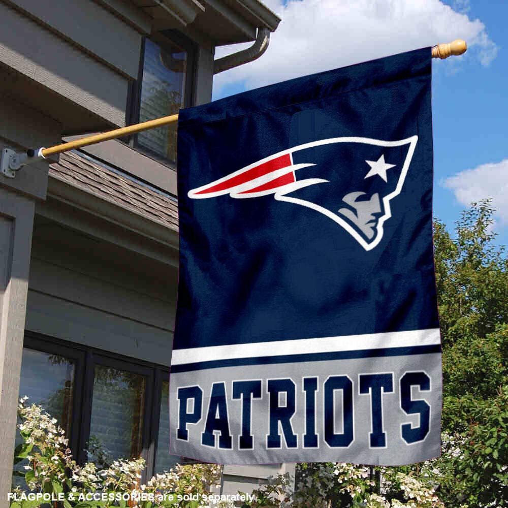 WinCraft New England Patriots Two Sided House Flag - Sports Collectibles, Sports Memorabilia, Sports Fan Shop, Sports Gifts