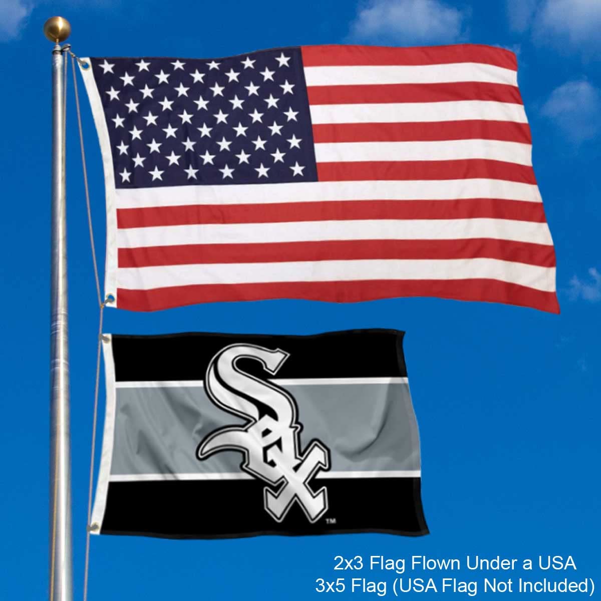 WinCraft Chicago White Sox 2x3 Foot Small Flag - Sports Collectibles, Sports Memorabilia, Sports Fan Shop, Sports Gifts