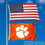 College Flags & Banners Co. Clemson Small 2'x3' Flag and USA 3x5 Flag Set - Sports Collectibles, Sports Memorabilia, Sports Fan Shop, Sports Gifts