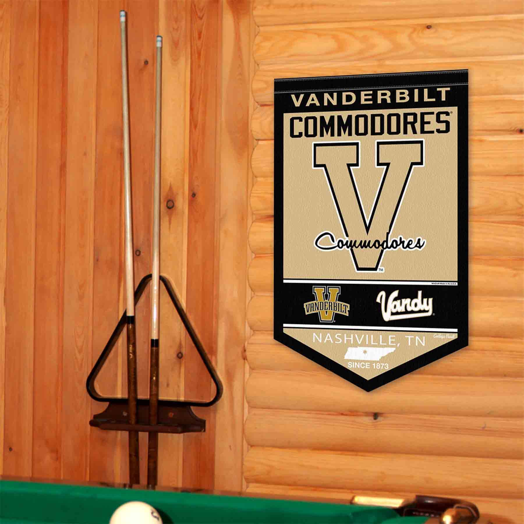 College Flags & Banners Co. Vanderbilt Commodores Heritage History Banner Pennant - Sports Collectibles, Sports Memorabilia, Sports Fan Shop, Sports Gifts