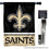 WinCraft Saints Banner House Flag and 5 Foot Flagpole Set - Sports Collectibles, Sports Memorabilia, Sports Fan Shop, Sports Gifts