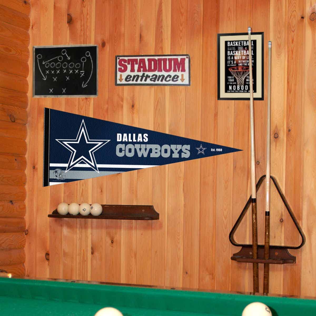 WinCraft Dallas Cowboys Pennant Banner Flag - Sports Collectibles, Sports Memorabilia, Sports Fan Shop, Sports Gifts
