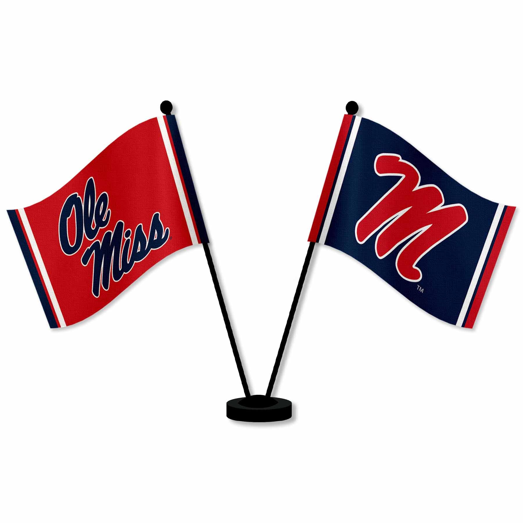 WinCraft Ole Miss Desk and Table Top Flags - Sports Collectibles, Sports Memorabilia, Sports Fan Shop, Sports Gifts