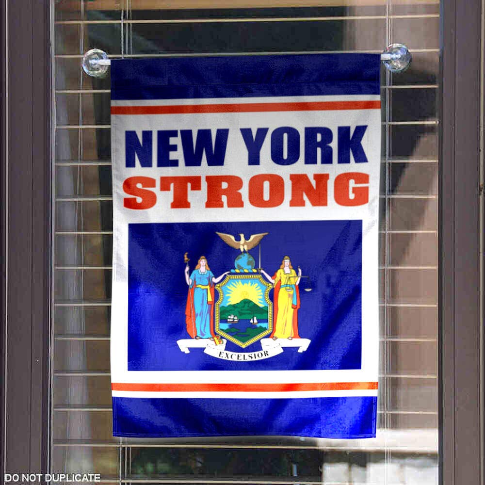 Sports Flags Pennants Company New York Strong USA Garden Flag - Sports Collectibles, Sports Memorabilia, Sports Fan Shop, Sports Gifts