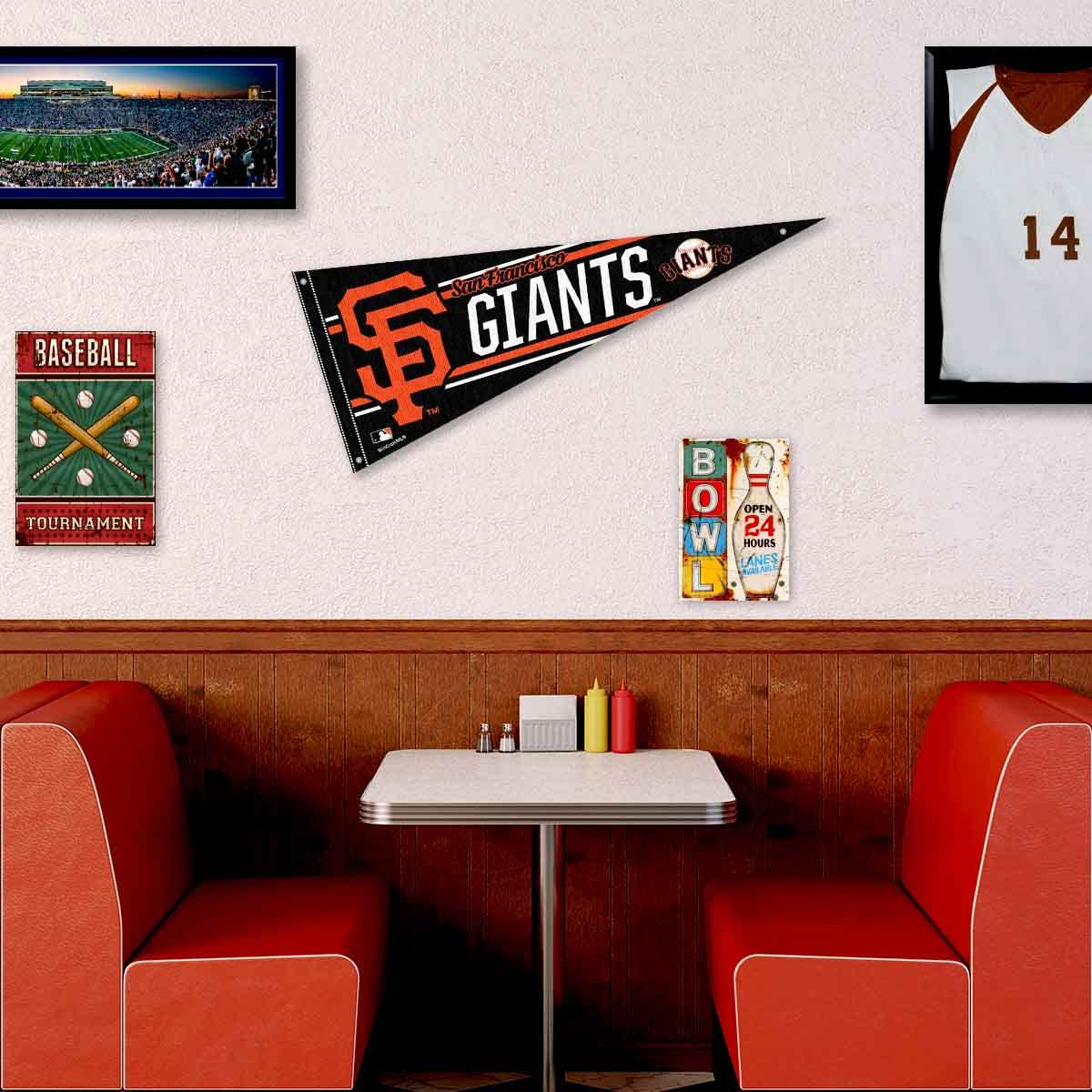 San Francisco Giants Pennant Banner and Wall Tack Pads - Sports Collectibles, Sports Memorabilia, Sports Fan Shop, Sports Gifts