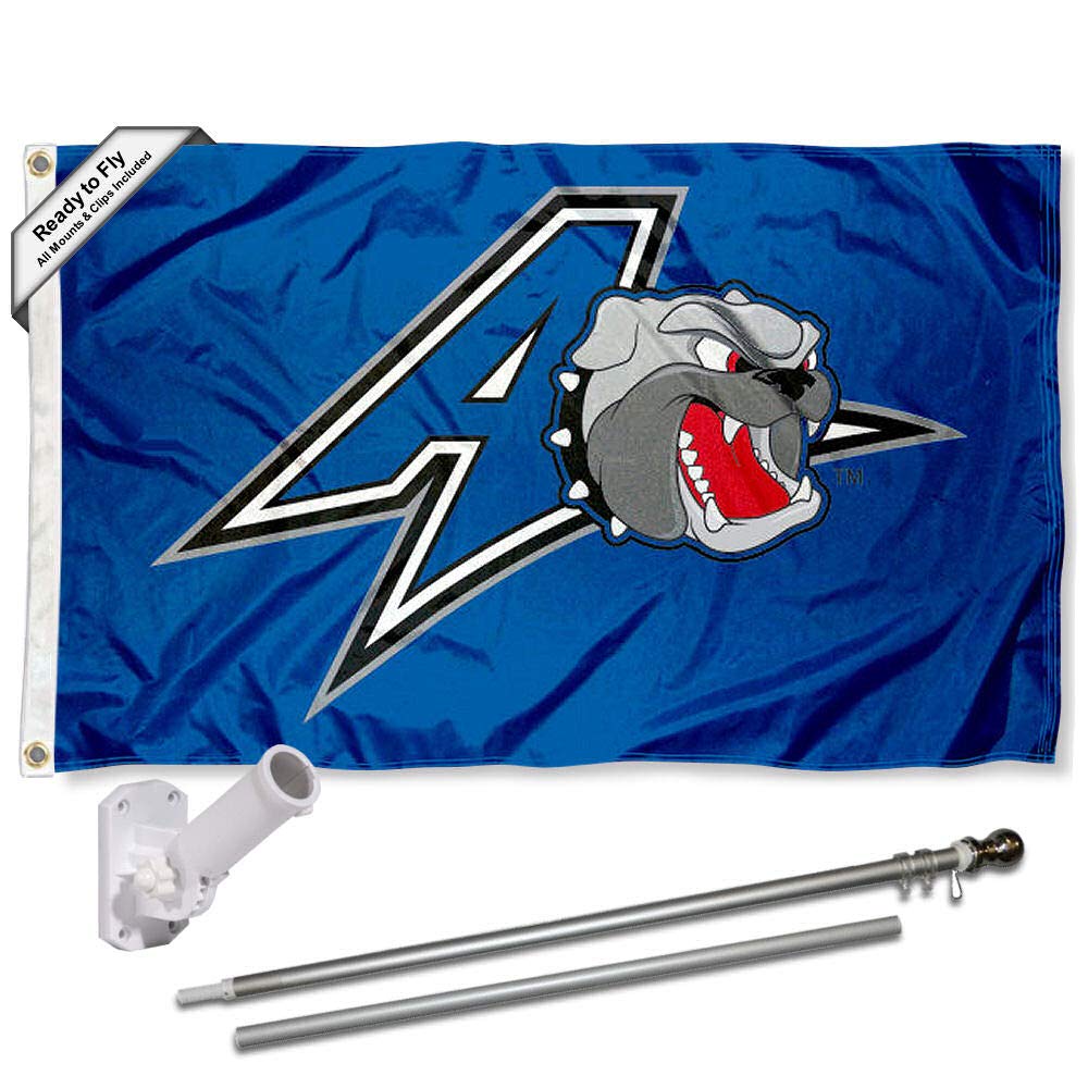 College Flags & Banners Co. UNC Asheville Bulldogs Flag and Pole Bracket Mount Bundle - Sports Collectibles, Sports Memorabilia, Sports Fan Shop, Sports Gifts