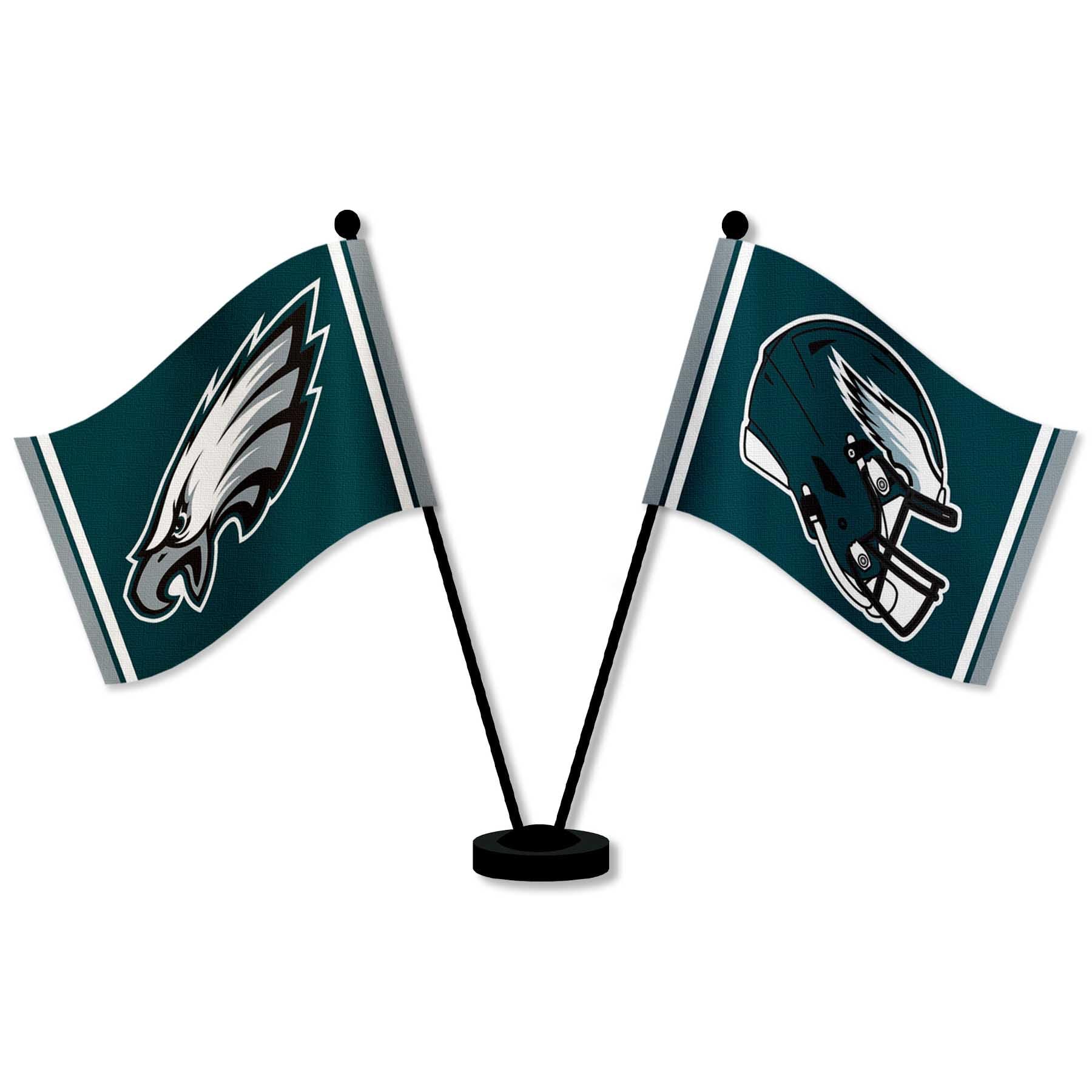 WinCraft Philadelphia Eagles Desk and Table Top Flags - Sports Collectibles, Sports Memorabilia, Sports Fan Shop, Sports Gifts