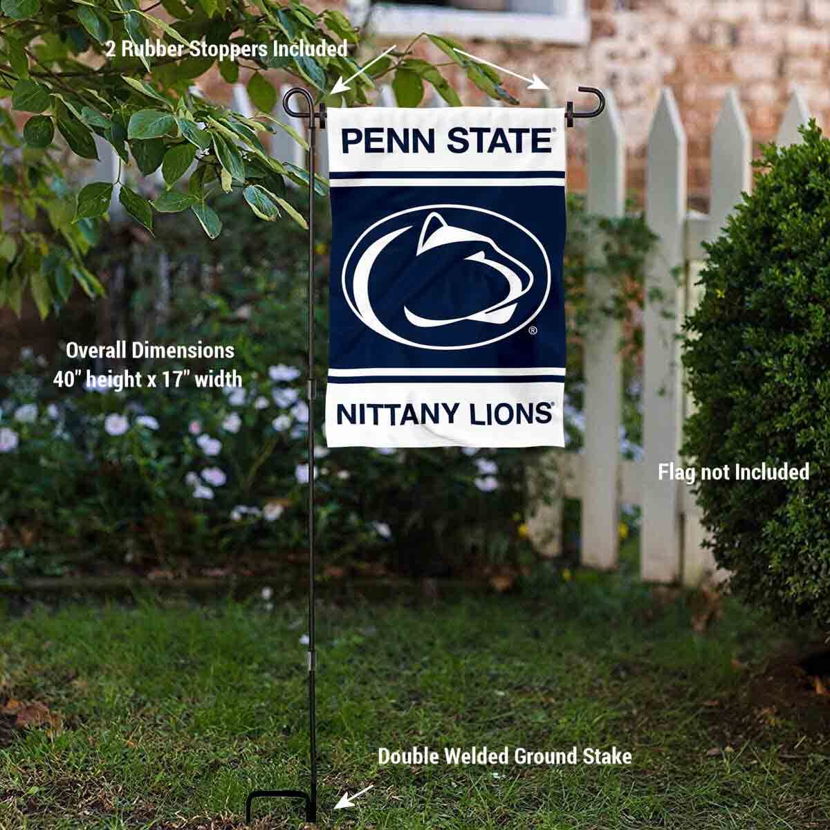 College Flags & Banners Co. Penn State Nittany Lions WE are Garden Flag with Stand Holder - Sports Collectibles, Sports Memorabilia, Sports Fan Shop, Sports Gifts