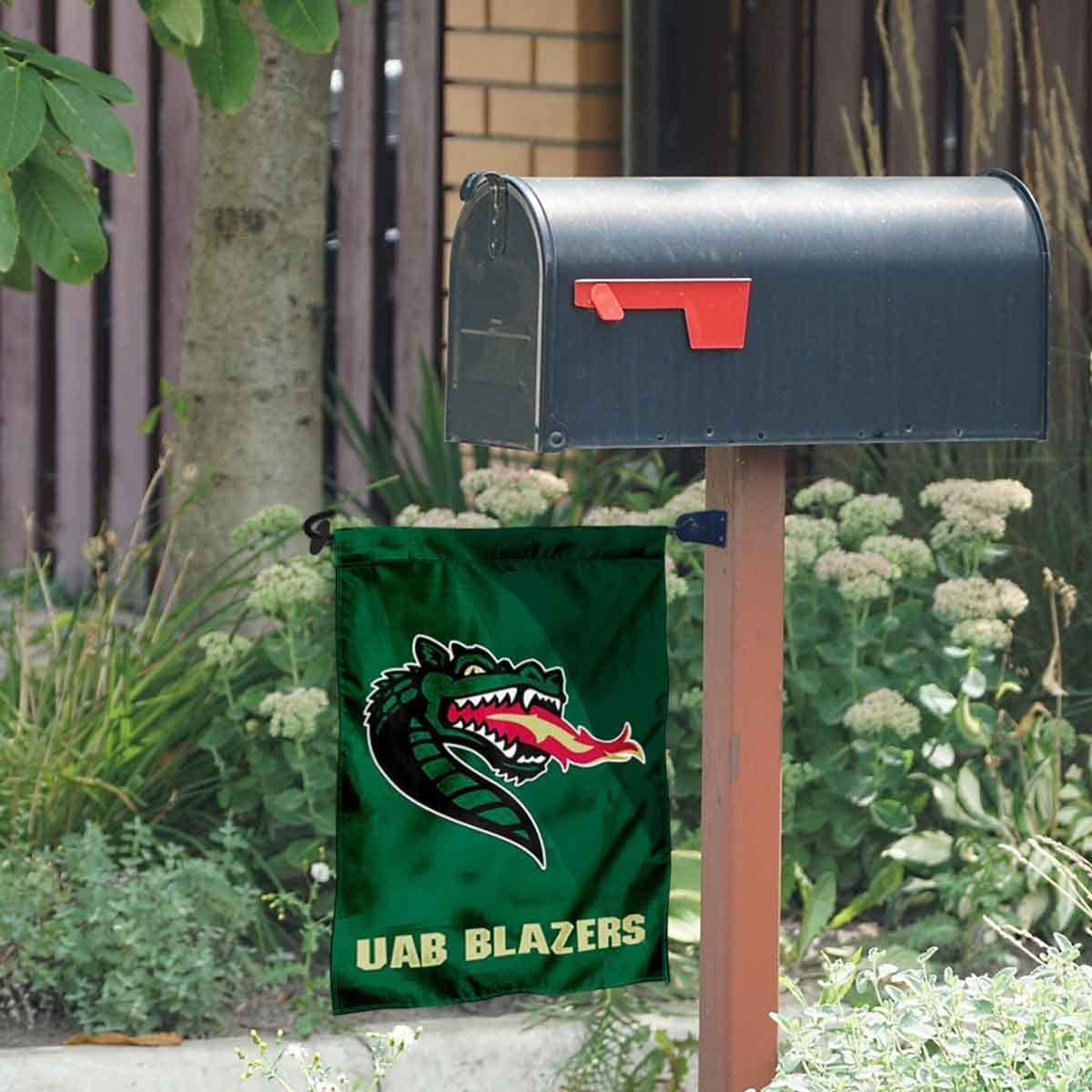 UAB Blazers Garden Flag and Mailbox Post Pole Mount Holder Set - Sports Collectibles, Sports Memorabilia, Sports Fan Shop, Sports Gifts