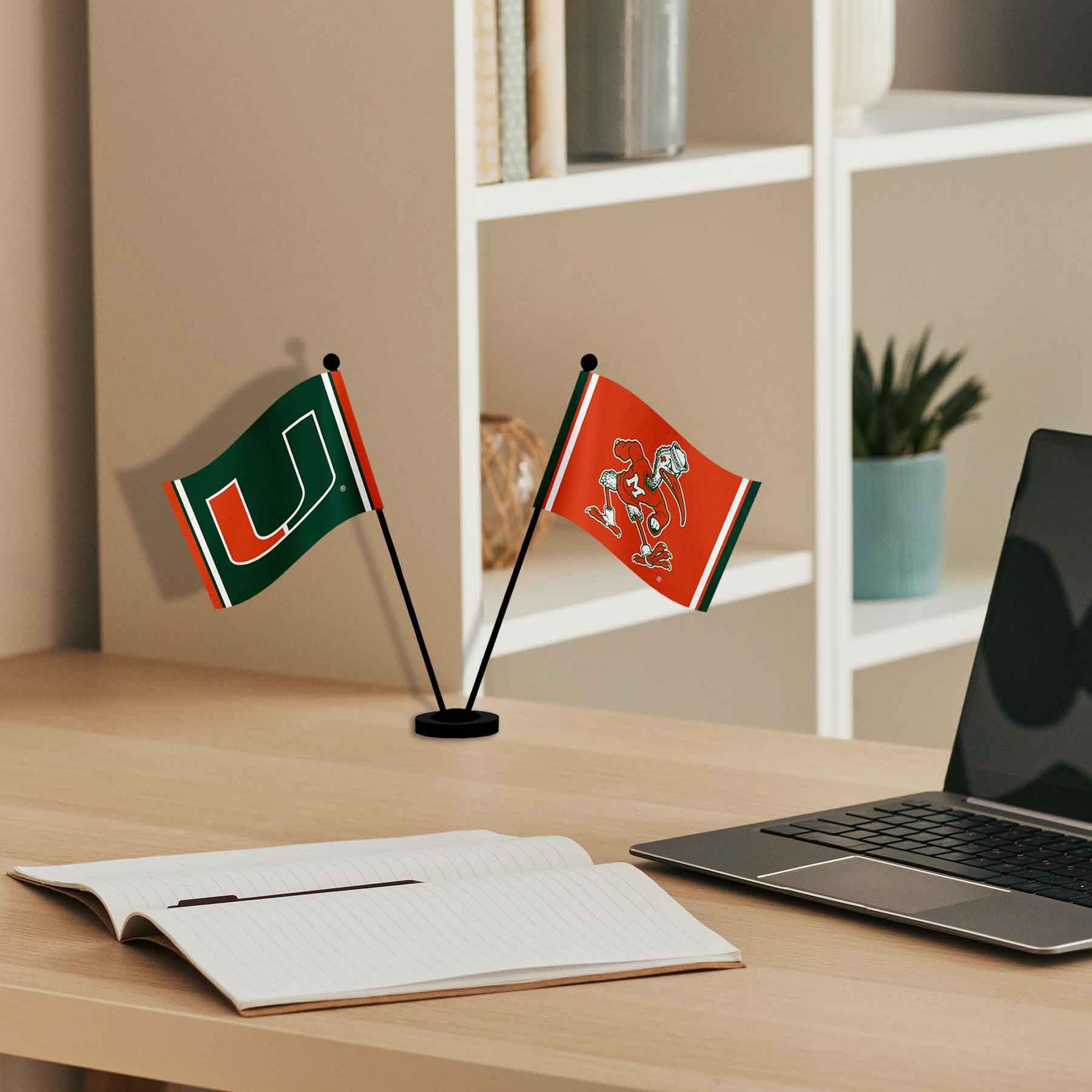 WinCraft Hurricanes Desk and Table Top Flags - Sports Collectibles, Sports Memorabilia, Sports Fan Shop, Sports Gifts