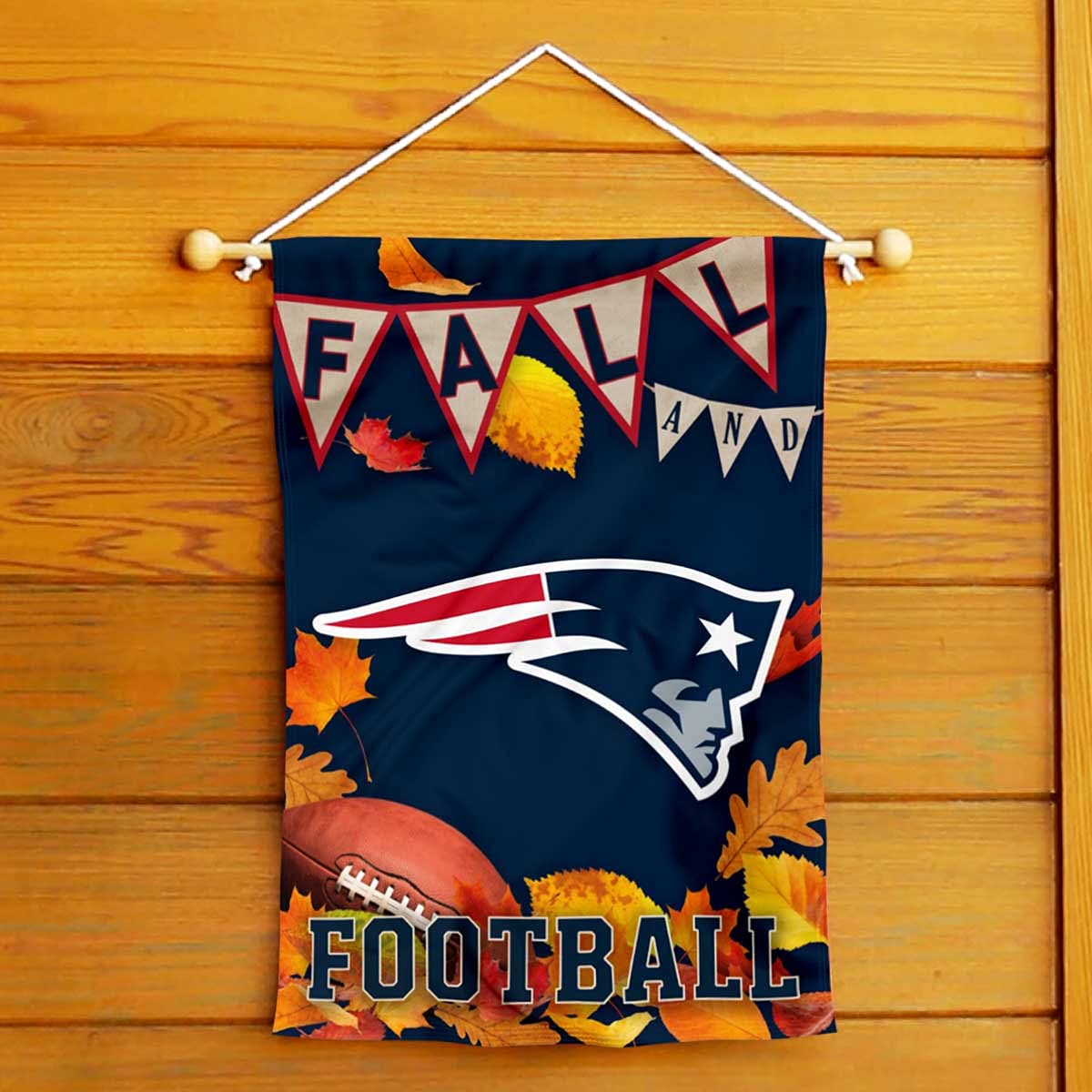 WinCraft New England Patriots Fall Leaves Decorative Football Garden Flag Double Sided Banner - Sports Collectibles, Sports Memorabilia, Sports Fan Shop, Sports Gifts