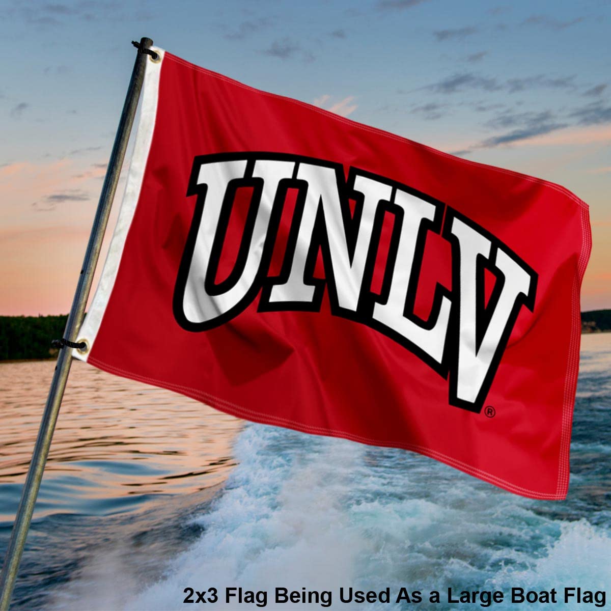 College Flags & Banners Co. UNLV Small 2x3 Foot Flag - Sports Collectibles, Sports Memorabilia, Sports Fan Shop, Sports Gifts