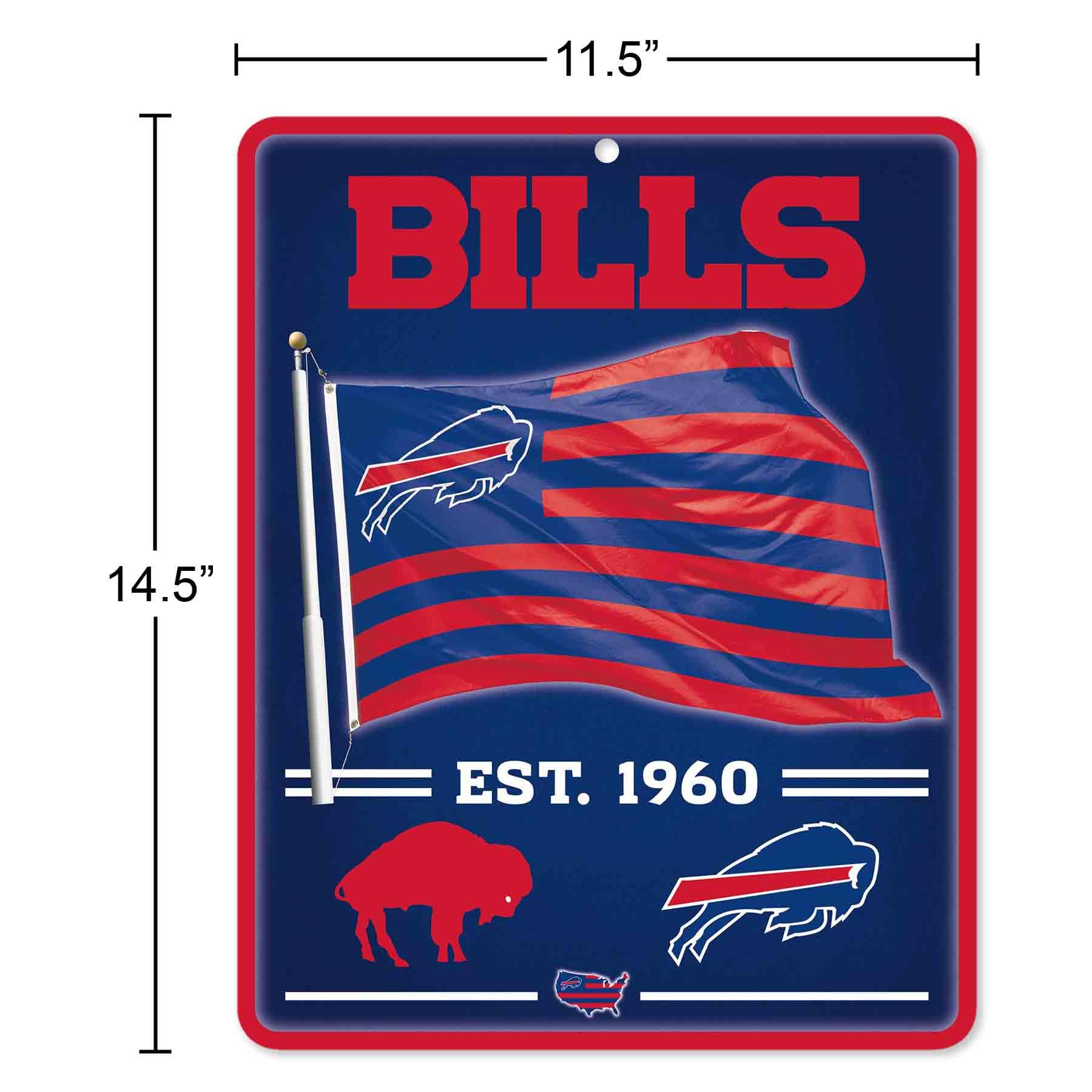 WinCraft Buffalo Bills Americana Banner Flag Sign - Sports Collectibles, Sports Memorabilia, Sports Fan Shop, Sports Gifts