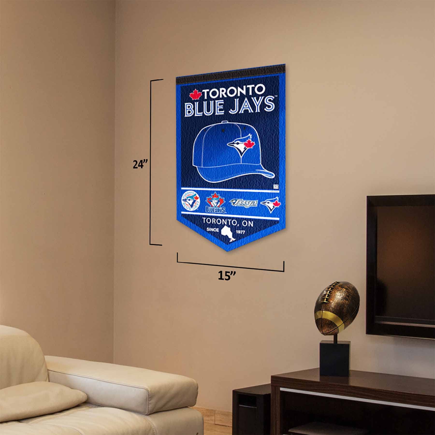 WinCraft Toronto Blue Jays Heritage History Banner Pennant - Sports Collectibles, Sports Memorabilia, Sports Fan Shop, Sports Gifts
