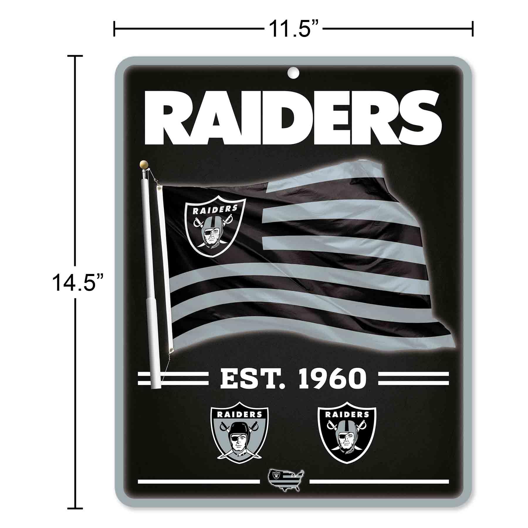 WinCraft Las Vegas Raiders Americana Banner Flag Sign - Sports Collectibles, Sports Memorabilia, Sports Fan Shop, Sports Gifts