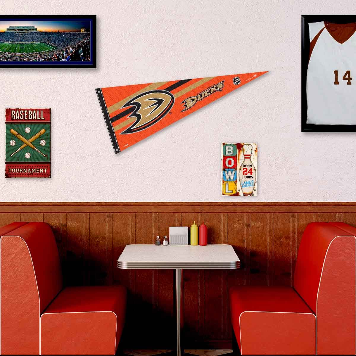 Anaheim Ducks Pennant Flag and Wall Tack Pads Mounts - Sports Collectibles, Sports Memorabilia, Sports Fan Shop, Sports Gifts