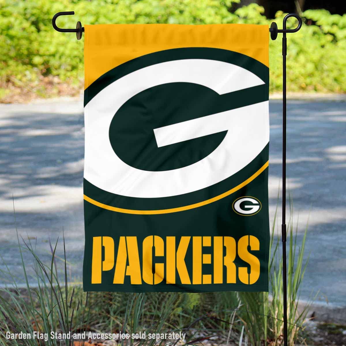 WinCraft Green Bay Packers Large Logo Double Sided Garden Banner Flag - Sports Collectibles, Sports Memorabilia, Sports Fan Shop, Sports Gifts
